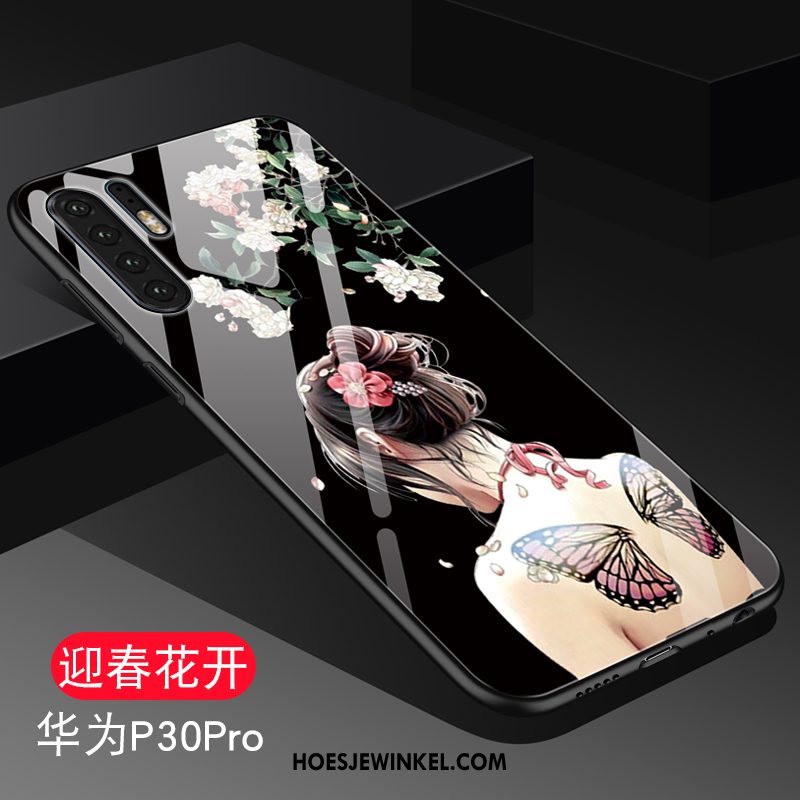 Huawei P30 Pro Hoesje Hoes Net Red Scheppend, Huawei P30 Pro Hoesje Lovers Siliconen