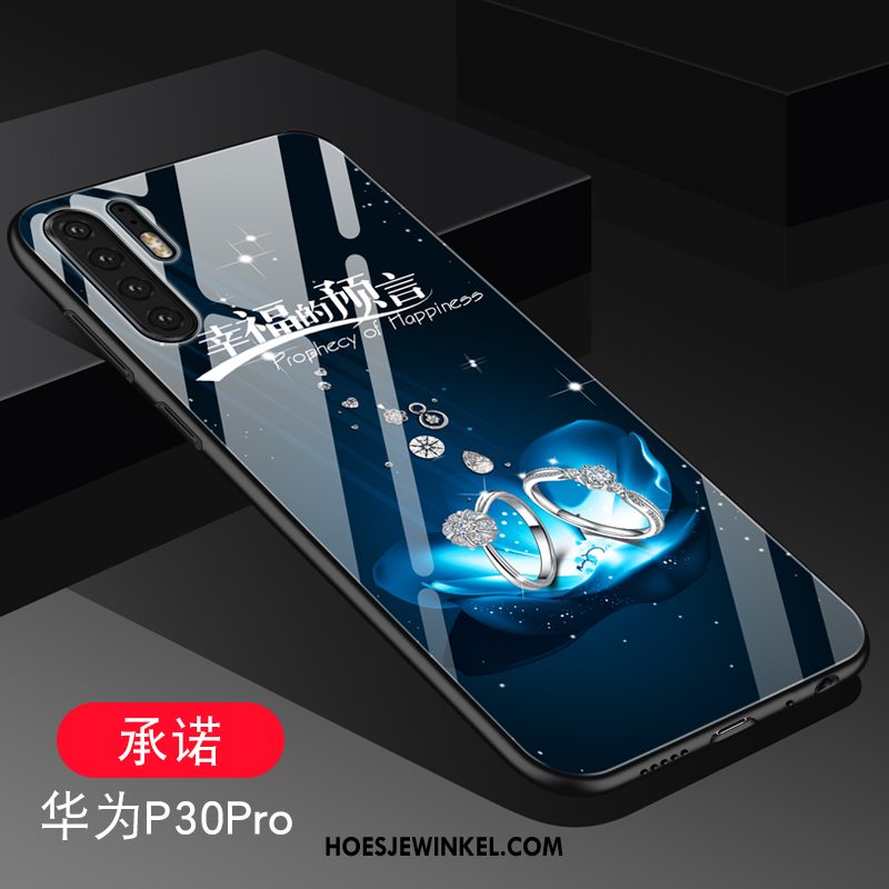 Huawei P30 Pro Hoesje Hoes Net Red Scheppend, Huawei P30 Pro Hoesje Lovers Siliconen