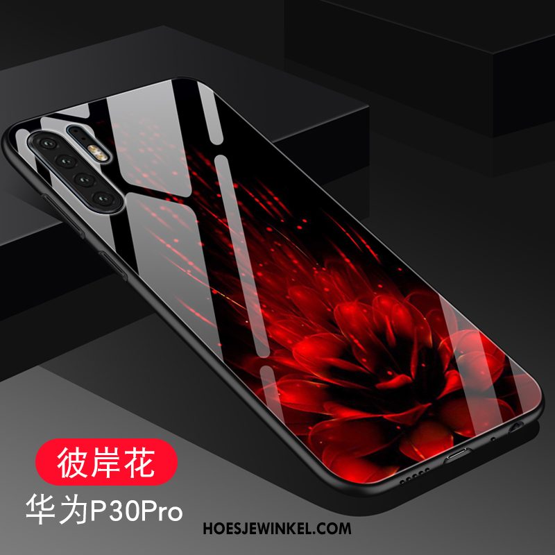 Huawei P30 Pro Hoesje Hoes Net Red Scheppend, Huawei P30 Pro Hoesje Lovers Siliconen