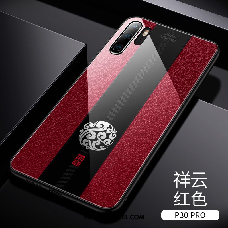 Huawei P30 Pro Hoesje Hoes Trend Glas, Huawei P30 Pro Hoesje Dun Groen