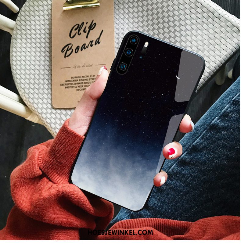 Huawei P30 Pro Hoesje Net Red Gehard Glas Lovers, Huawei P30 Pro Hoesje Bescherming Spiegel