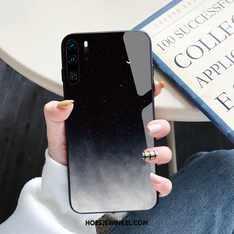 Huawei P30 Pro Hoesje Net Red Gehard Glas Lovers, Huawei P30 Pro Hoesje Bescherming Spiegel