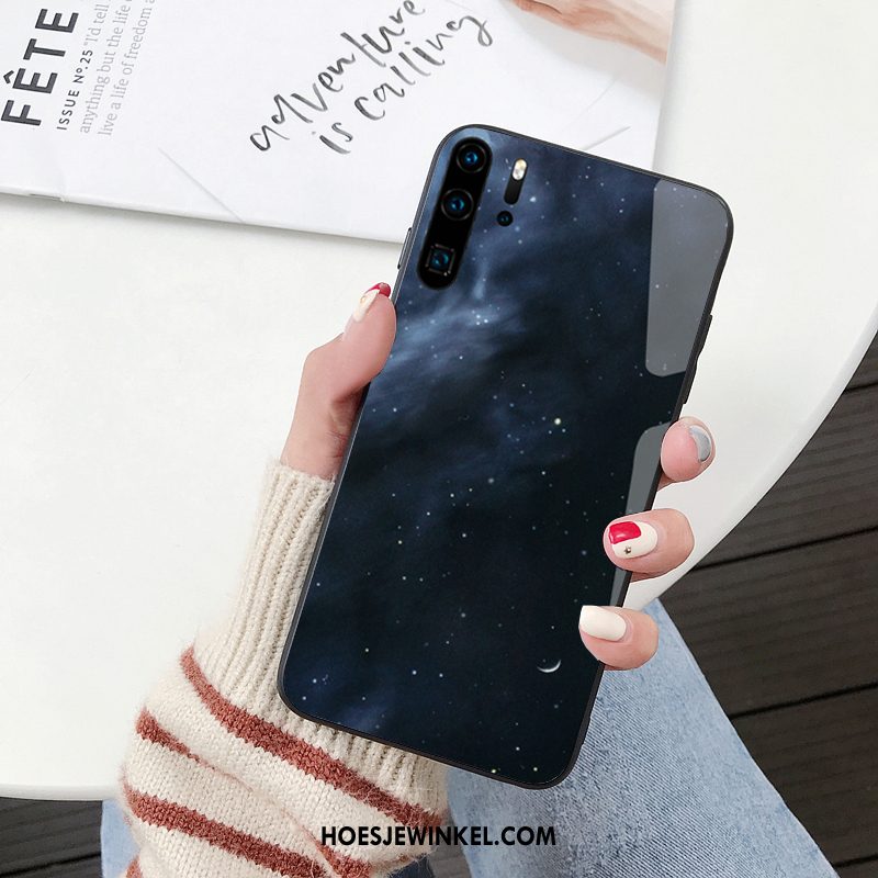 Huawei P30 Pro Hoesje Net Red Gehard Glas Lovers, Huawei P30 Pro Hoesje Bescherming Spiegel