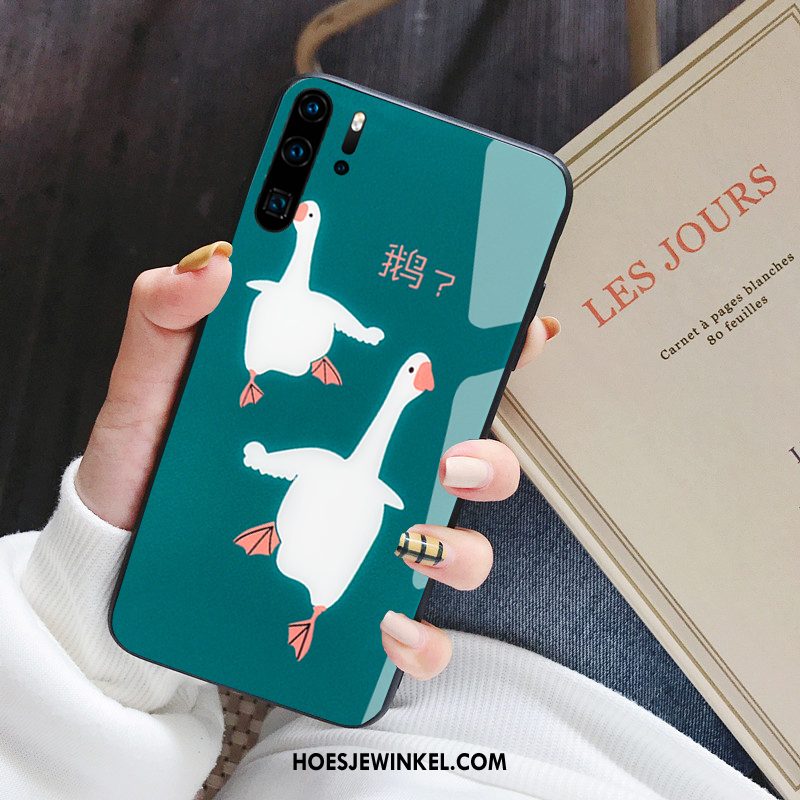 Huawei P30 Pro Hoesje Net Red Gehard Glas Lovers, Huawei P30 Pro Hoesje Bescherming Spiegel