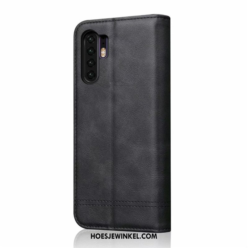 Huawei P30 Pro Hoesje Nieuw Leren Etui Mobiele Telefoon, Huawei P30 Pro Hoesje Hoes Bescherming Braun