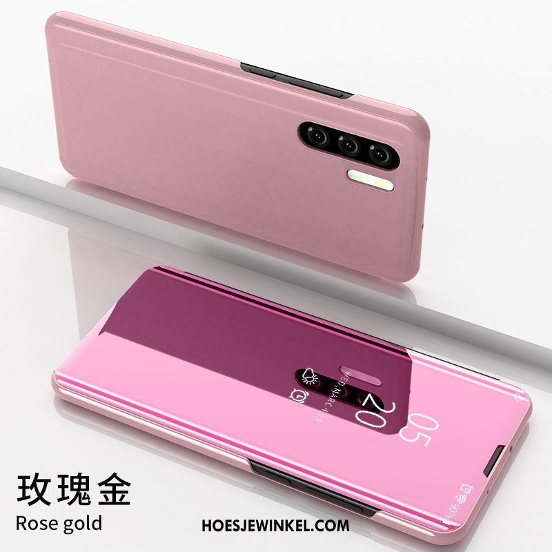 Huawei P30 Pro Hoesje Scheppend Folio Leren Etui, Huawei P30 Pro Hoesje Trendy Merk Bescherming