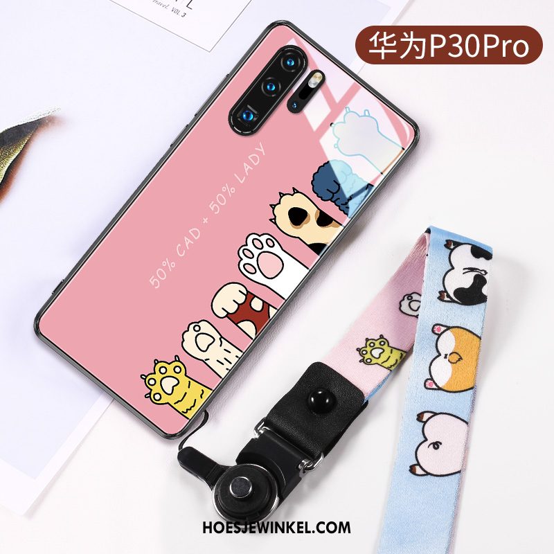 Huawei P30 Pro Hoesje Scheppend Glas Persoonlijk, Huawei P30 Pro Hoesje Mobiele Telefoon Trendy Merk