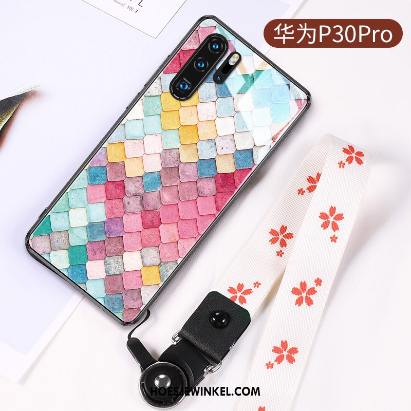 Huawei P30 Pro Hoesje Scheppend Glas Persoonlijk, Huawei P30 Pro Hoesje Mobiele Telefoon Trendy Merk