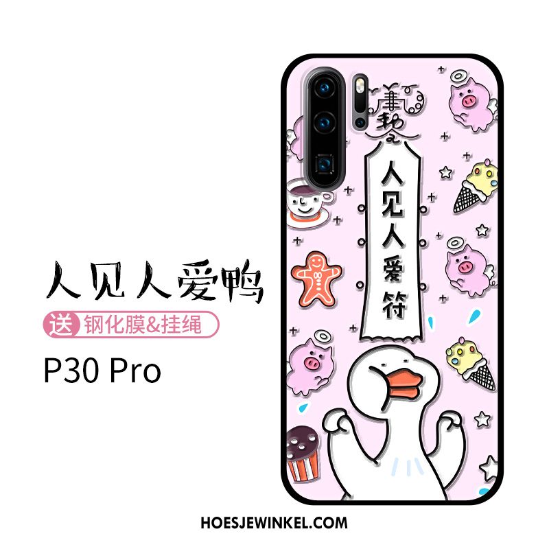 Huawei P30 Pro Hoesje Scheppend Roze Anti-fall, Huawei P30 Pro Hoesje Mooie Trendy Merk