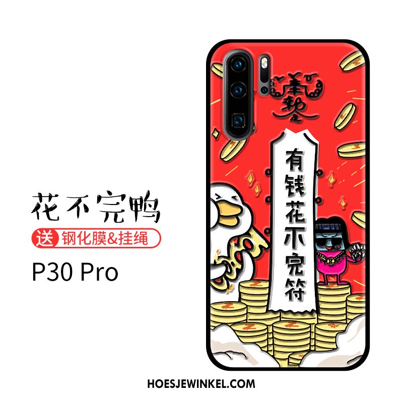 Huawei P30 Pro Hoesje Scheppend Roze Anti-fall, Huawei P30 Pro Hoesje Mooie Trendy Merk