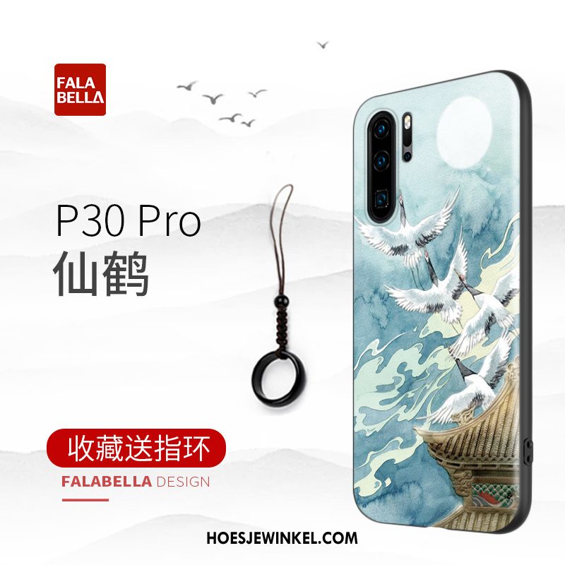 Huawei P30 Pro Hoesje Scheppend Siliconen Hoes, Huawei P30 Pro Hoesje Trendy Merk Mobiele Telefoon