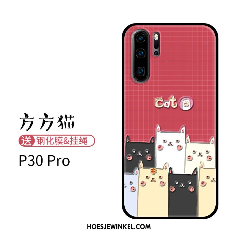 Huawei P30 Pro Hoesje Scheppend Siliconen Schrobben, Huawei P30 Pro Hoesje Rood Hoes