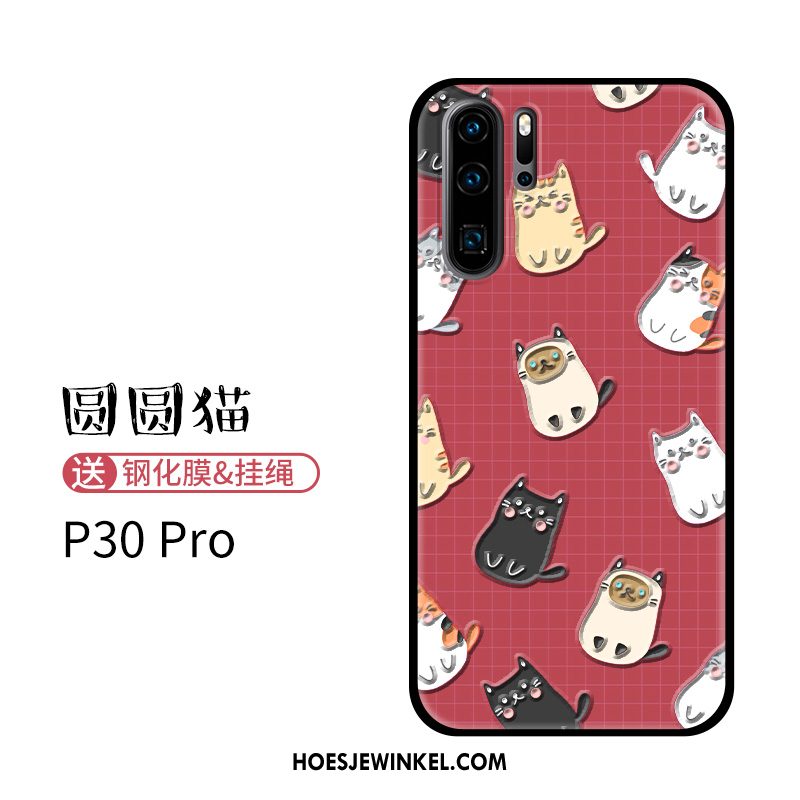 Huawei P30 Pro Hoesje Scheppend Siliconen Schrobben, Huawei P30 Pro Hoesje Rood Hoes