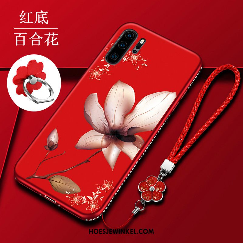 Huawei P30 Pro Hoesje Siliconen Mobiele Telefoon Anti-fall, Huawei P30 Pro Hoesje Bloemen Bescherming