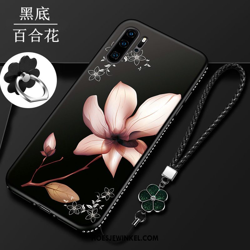 Huawei P30 Pro Hoesje Siliconen Mobiele Telefoon Anti-fall, Huawei P30 Pro Hoesje Bloemen Bescherming