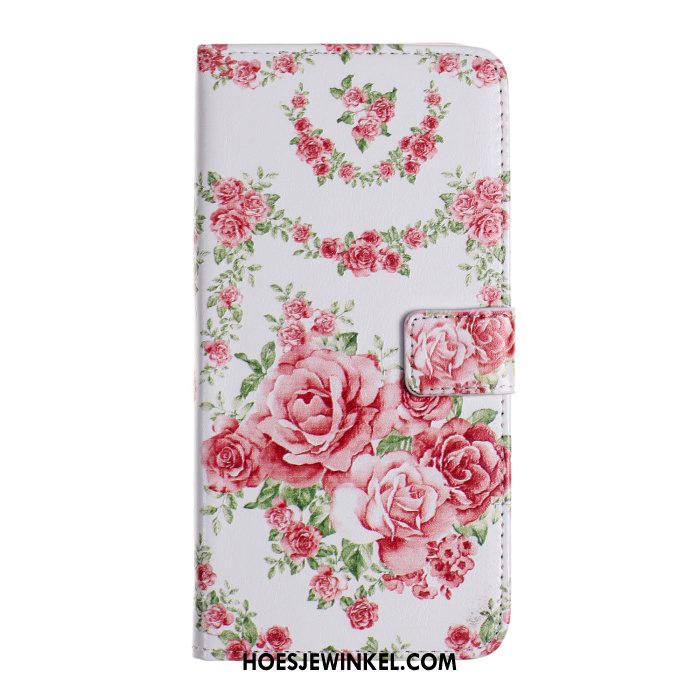 Huawei P30 Pro Hoesje Wit Anti-fall Leren Etui, Huawei P30 Pro Hoesje Folio Portemonnee