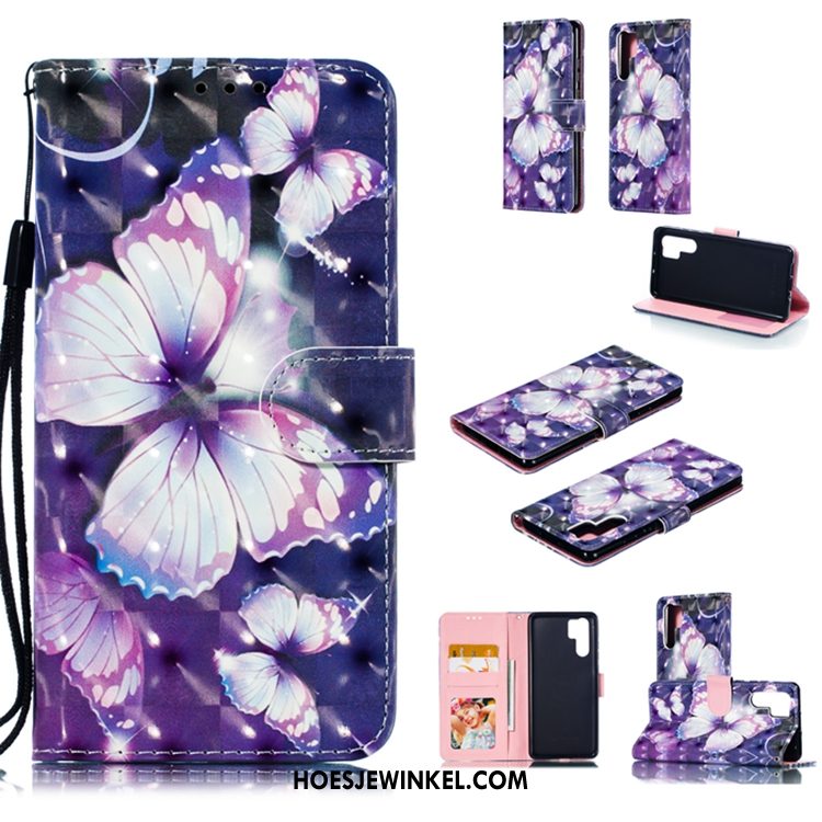 Huawei P30 Pro Hoesje Wit Zacht Mobiele Telefoon, Huawei P30 Pro Hoesje Leren Etui All Inclusive