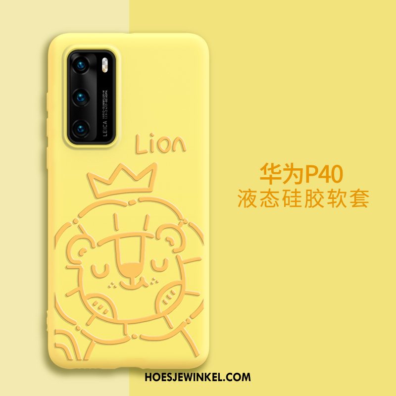 Huawei P40 Hoesje All Inclusive Spotprent Siliconen, Huawei P40 Hoesje Mooie Bescherming