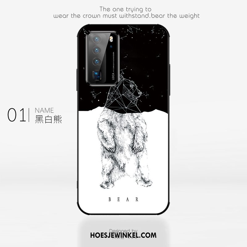 Huawei P40 Hoesje Anti-fall All Inclusive Glas, Huawei P40 Hoesje Kunst Persoonlijk