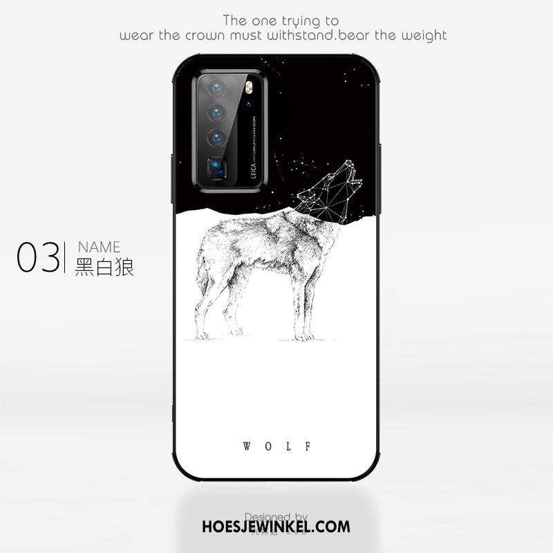 Huawei P40 Hoesje Anti-fall All Inclusive Glas, Huawei P40 Hoesje Kunst Persoonlijk