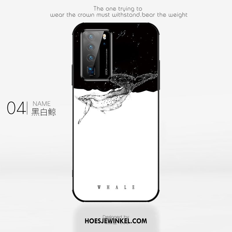 Huawei P40 Hoesje Anti-fall All Inclusive Glas, Huawei P40 Hoesje Kunst Persoonlijk