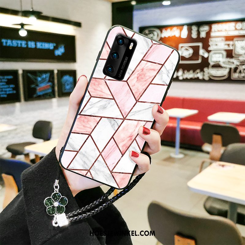 Huawei P40 Hoesje Bescherming All Inclusive Geometrie, Huawei P40 Hoesje Anti-fall Mobiele Telefoon