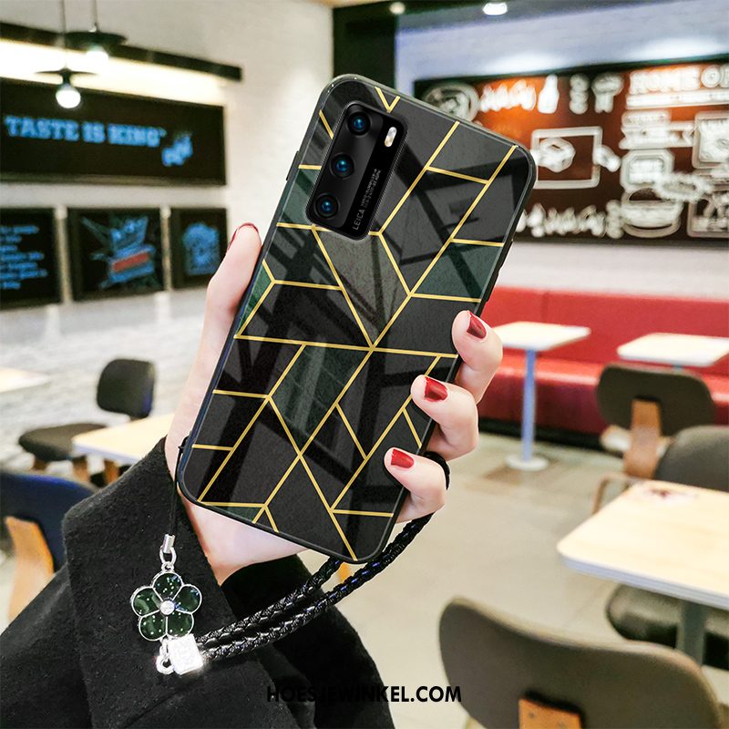 Huawei P40 Hoesje Bescherming All Inclusive Geometrie, Huawei P40 Hoesje Anti-fall Mobiele Telefoon