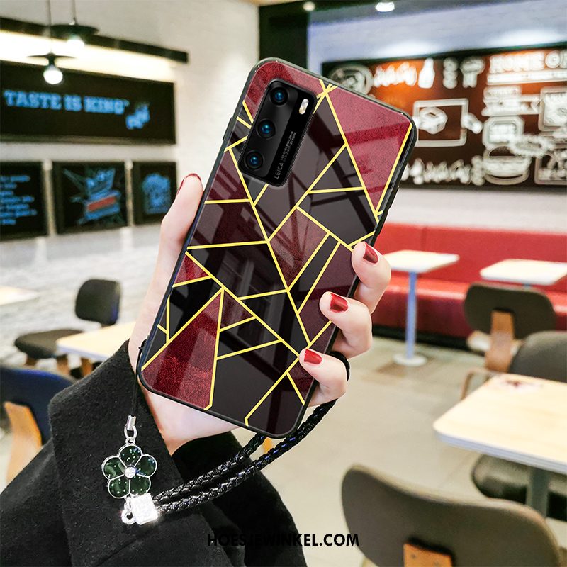 Huawei P40 Hoesje Bescherming All Inclusive Geometrie, Huawei P40 Hoesje Anti-fall Mobiele Telefoon