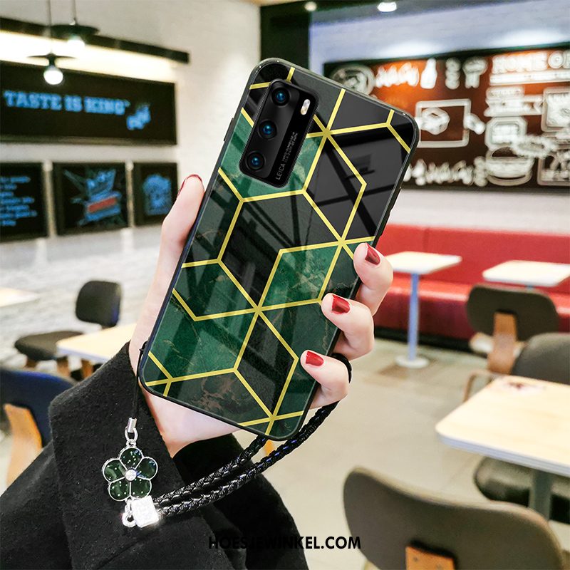 Huawei P40 Hoesje Bescherming All Inclusive Geometrie, Huawei P40 Hoesje Anti-fall Mobiele Telefoon