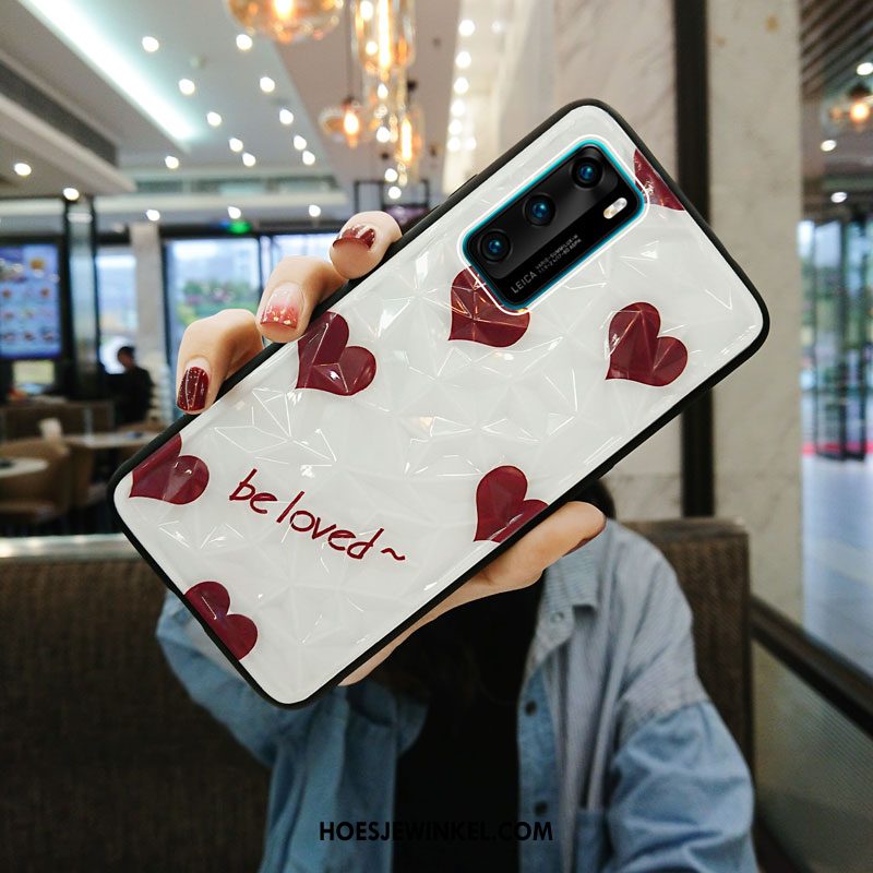 Huawei P40 Hoesje Bescherming All Inclusive Wit, Huawei P40 Hoesje Anti-fall Nieuw