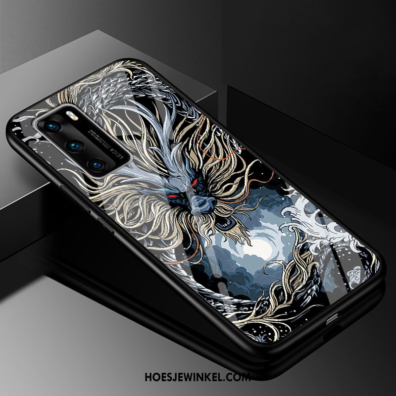 Huawei P40 Hoesje Net Red Glas Bescherming, Huawei P40 Hoesje Mobiele Telefoon Siliconen