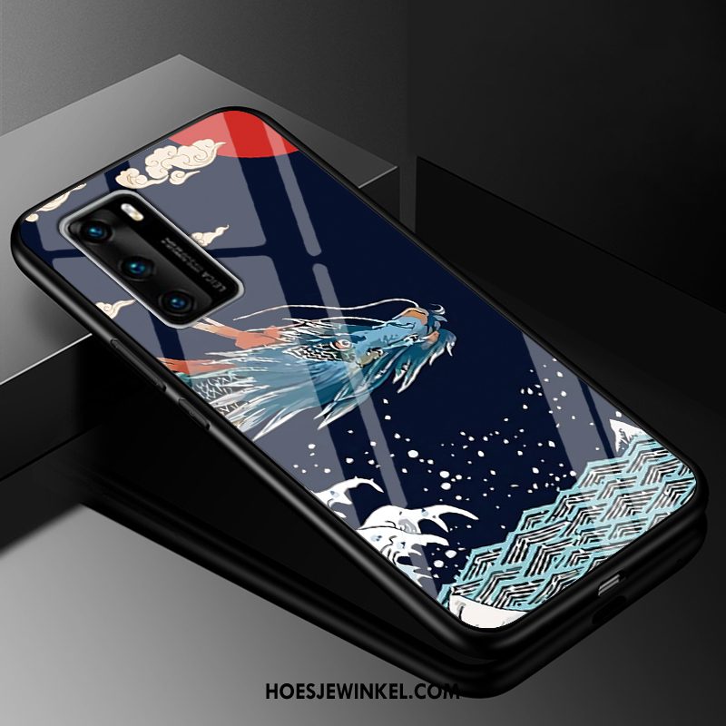 Huawei P40 Hoesje Net Red Glas Bescherming, Huawei P40 Hoesje Mobiele Telefoon Siliconen