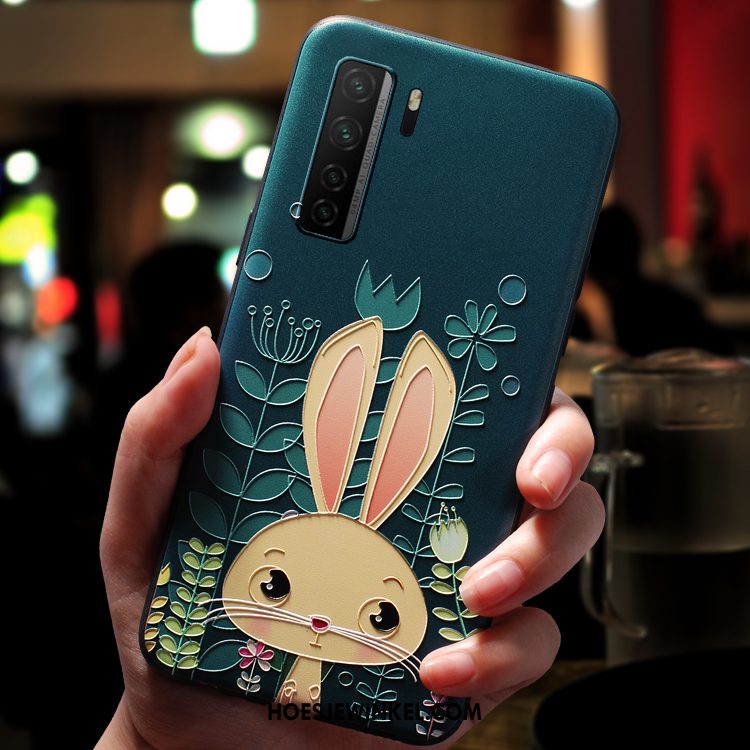 Huawei P40 Lite 5g Hoesje Blauw Anti-fall Schrobben, Huawei P40 Lite 5g Hoesje Lichte En Dun Trend