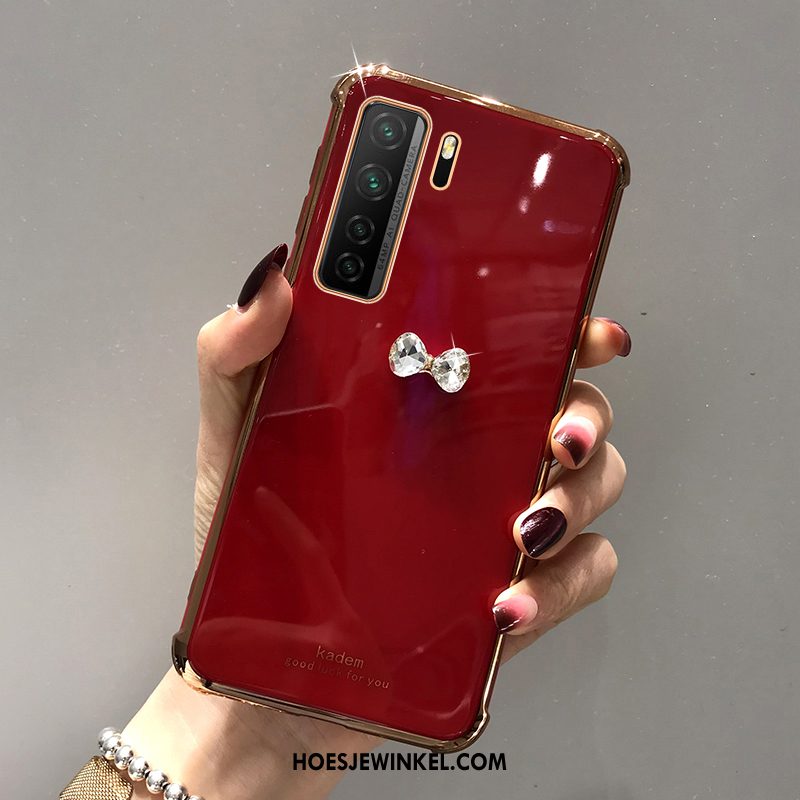 Huawei P40 Lite 5g Hoesje Mode Nieuw Net Red, Huawei P40 Lite 5g Hoesje Zacht Mobiele Telefoon