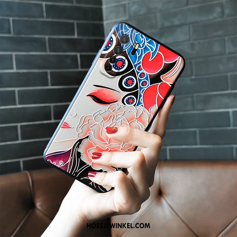 Huawei P40 Lite 5g Hoesje Peking Opera Hoes Mobiele Telefoon, Huawei P40 Lite 5g Hoesje Trend Net Red