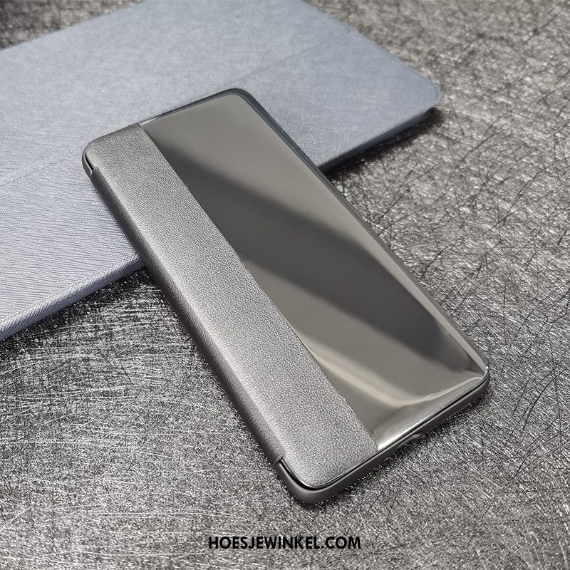 Huawei P40 Lite Hoesje Bescherming Anti-fall Folio, Huawei P40 Lite Hoesje Bedrijf Goud