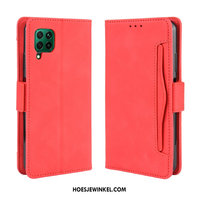 Huawei P40 Lite Hoesje Bescherming Kaart Mobiele Telefoon, Huawei P40 Lite Hoesje Leren Etui Vintage Braun