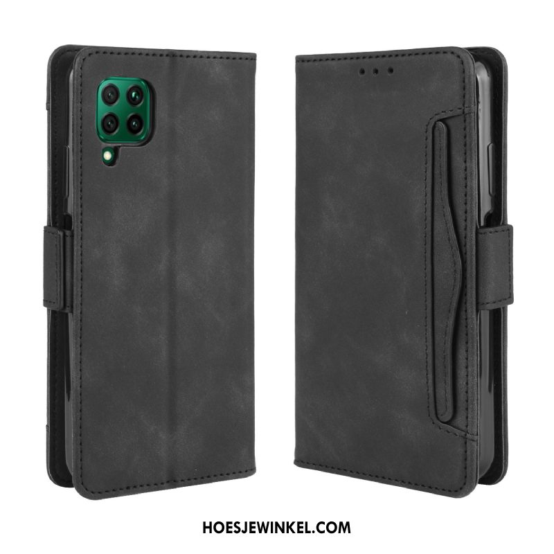 Huawei P40 Lite Hoesje Bescherming Kaart Mobiele Telefoon, Huawei P40 Lite Hoesje Leren Etui Vintage Braun