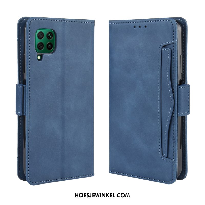 Huawei P40 Lite Hoesje Bescherming Kaart Mobiele Telefoon, Huawei P40 Lite Hoesje Leren Etui Vintage Braun