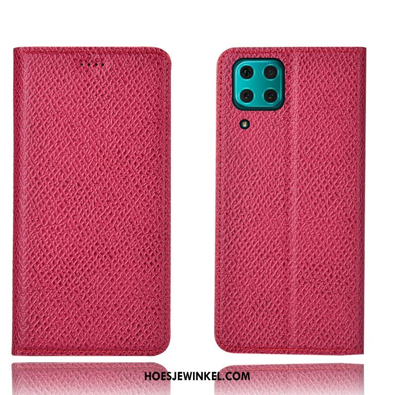 Huawei P40 Lite Hoesje Blauw Bescherming Patroon, Huawei P40 Lite Hoesje Mesh Mobiele Telefoon