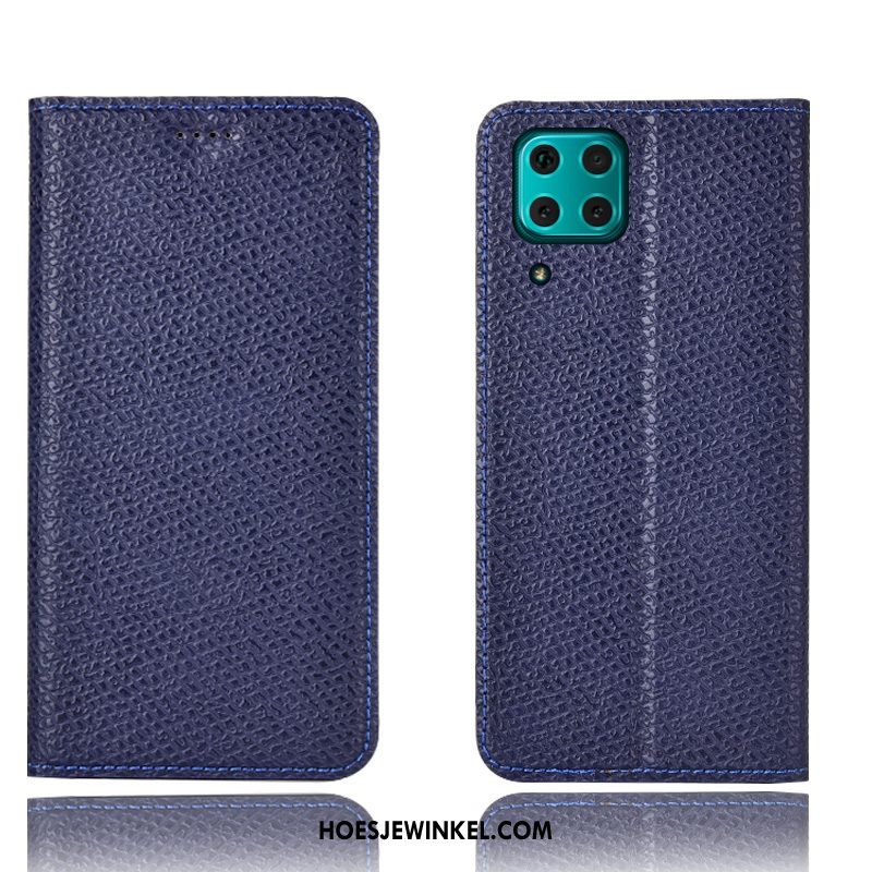 Huawei P40 Lite Hoesje Blauw Bescherming Patroon, Huawei P40 Lite Hoesje Mesh Mobiele Telefoon