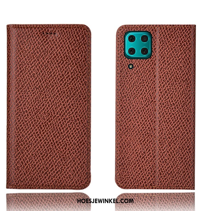 Huawei P40 Lite Hoesje Blauw Bescherming Patroon, Huawei P40 Lite Hoesje Mesh Mobiele Telefoon
