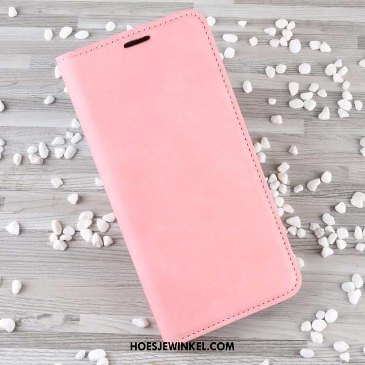 Huawei P40 Lite Hoesje Kaart Grijs Bedrijf, Huawei P40 Lite Hoesje Clamshell Leren Etui