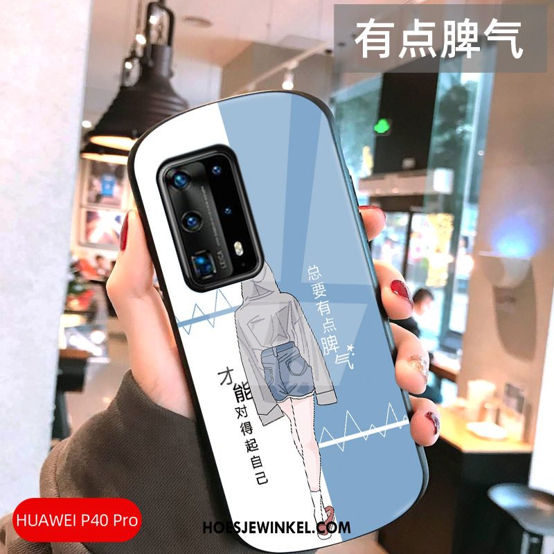 Huawei P40 Pro Hoesje Anti-fall Hoes Lovers, Huawei P40 Pro Hoesje Persoonlijk Boog