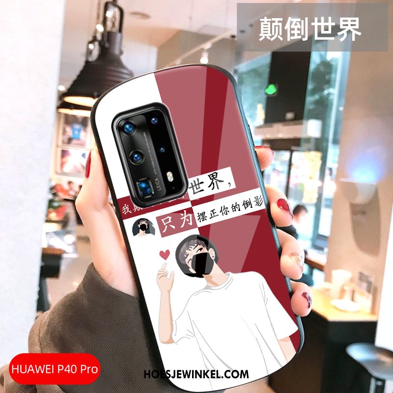 Huawei P40 Pro Hoesje Anti-fall Hoes Lovers, Huawei P40 Pro Hoesje Persoonlijk Boog