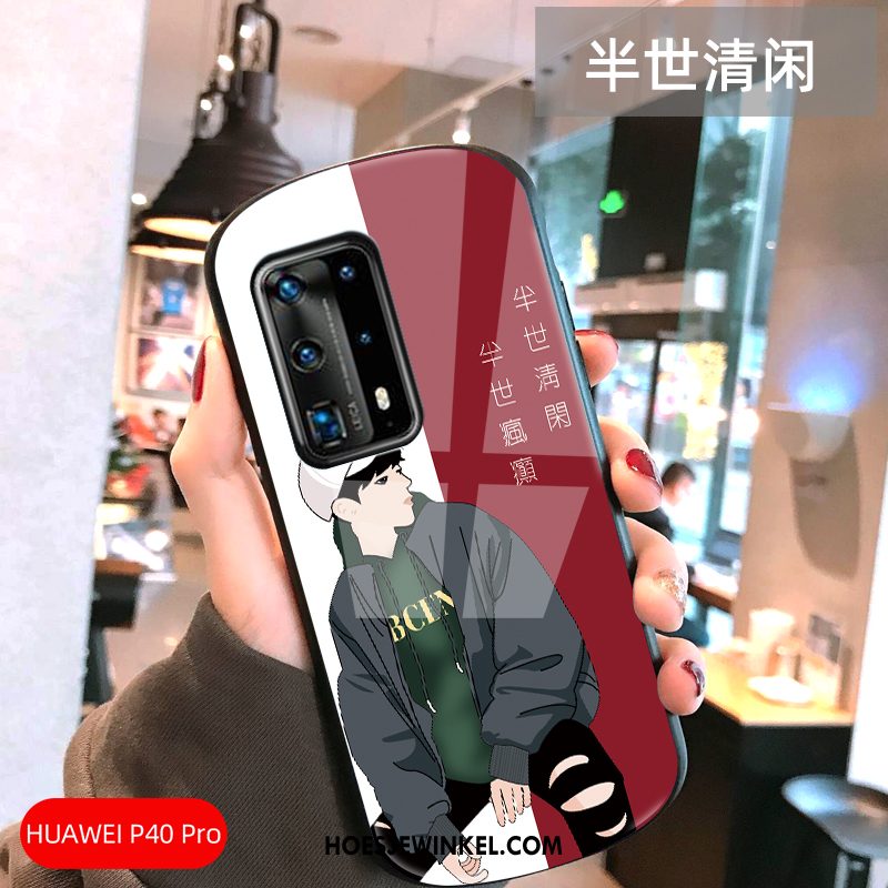 Huawei P40 Pro Hoesje Anti-fall Hoes Lovers, Huawei P40 Pro Hoesje Persoonlijk Boog