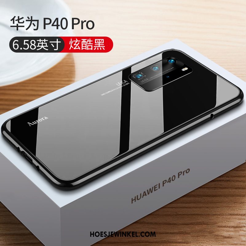 Huawei P40 Pro Hoesje Dun Hoes Glas, Huawei P40 Pro Hoesje Net Red Hard