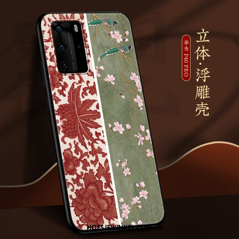 Huawei P40 Pro Hoesje Grijs Chinese Stijl Scheppend, Huawei P40 Pro Hoesje All Inclusive Wind