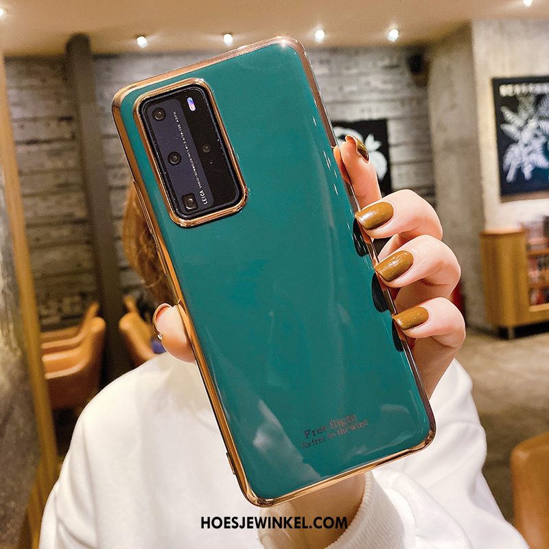 Huawei P40 Pro Hoesje Net Red Pu Bescherming, Huawei P40 Pro Hoesje Dun Hoes