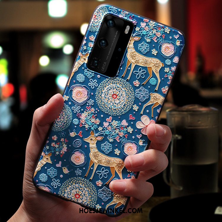 Huawei P40 Pro Hoesje Schrobben Net Red Wind, Huawei P40 Pro Hoesje Persoonlijk Nieuw